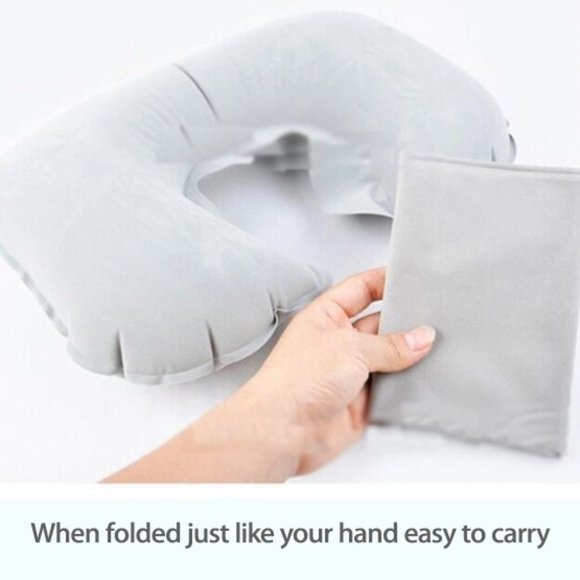 Inflatable Neck Pillow for Traveling, Portable Head and Neck Support Pillows, Su - Picture 2 of 16